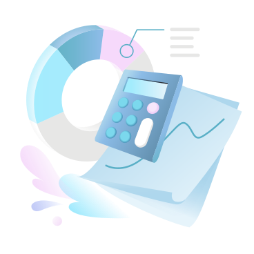 Charts and calculations for business analytics PNG, SVG