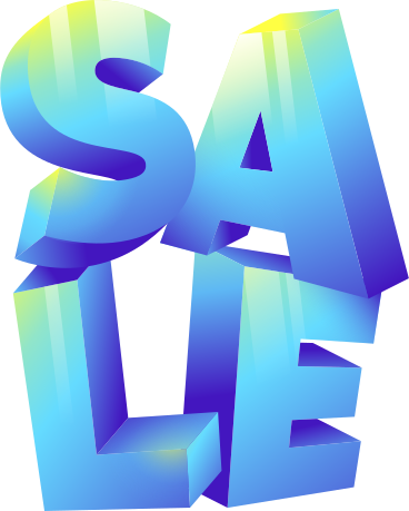 Text sale gradient 3D effect PNG, SVG