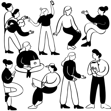 Group of people doing stuff PNG, SVG