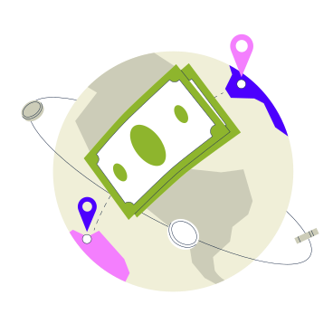 International money transfers, sending money PNG, SVG