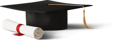 Graduating cap and diploma certificate PNG, SVG