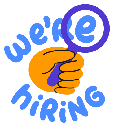 Hand and lettering we're hiring sticker PNG, SVG